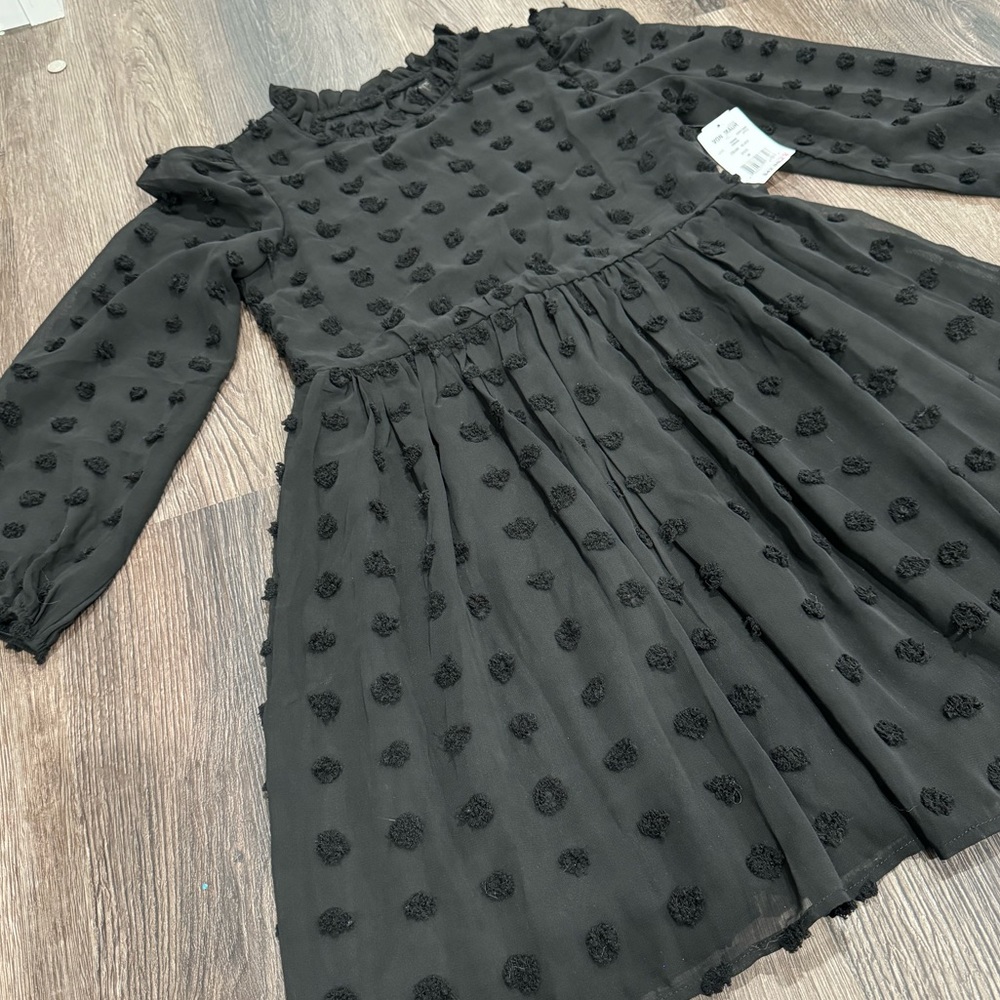 Poppies and rose’s girls black dress. Sz medium
